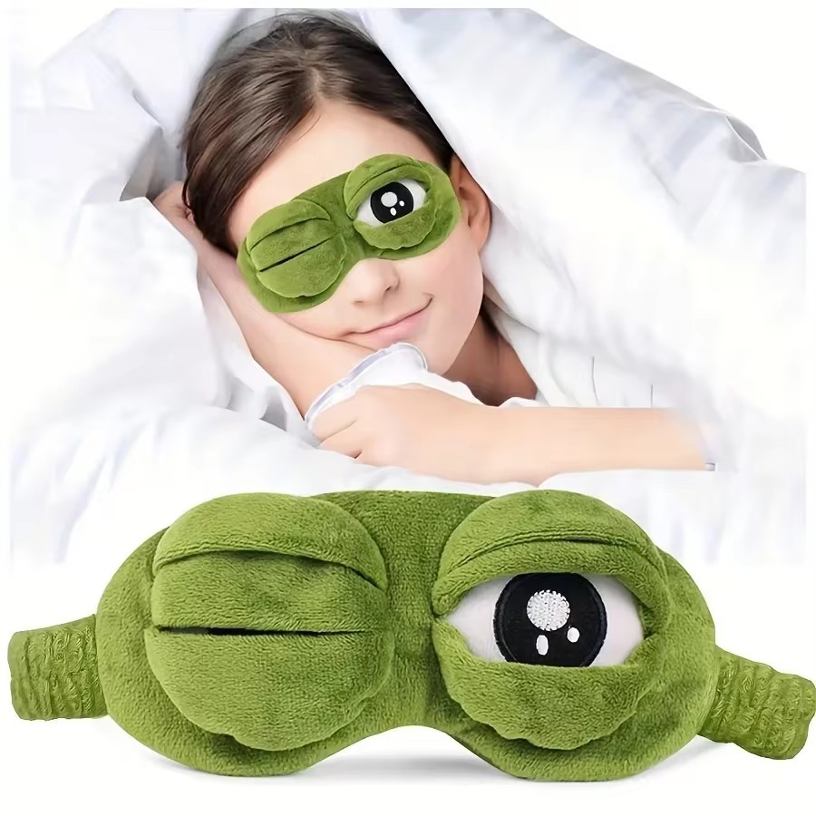 Sleep Eye Mask 3D - Penutup Mata Tidur 3D Bentuk Katak,
